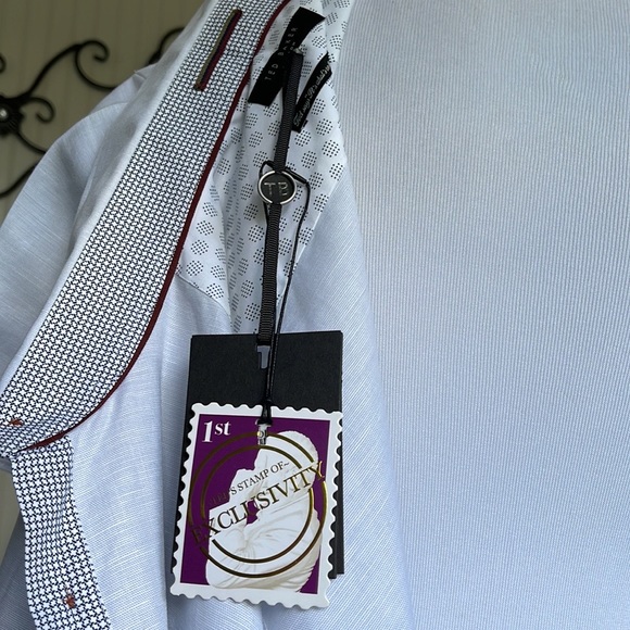 Ted Baker Grey Short Sleeve Button Down w/ Front Pocket Shirt size 3 - Picture 5 of 12